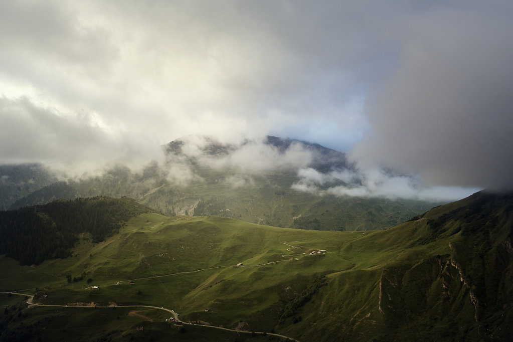 Les Alpes et la brume